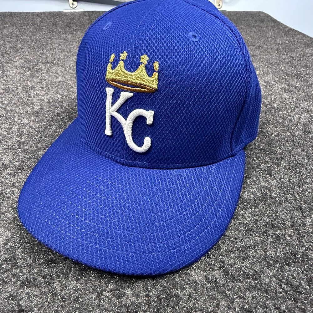 New Era 59Fifty Kansas City Royals Performance Mesh Blue 7 1/8 hat cap side logo